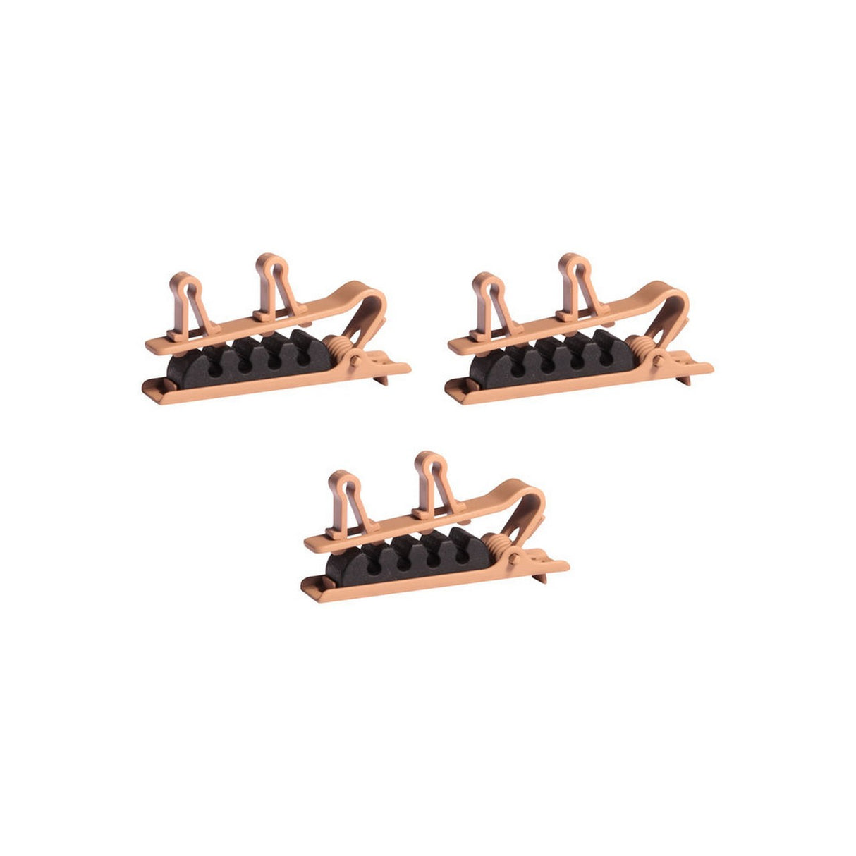 Shure RPM40TC/C Dual Tie Clip, 3 Pack, Cocoa