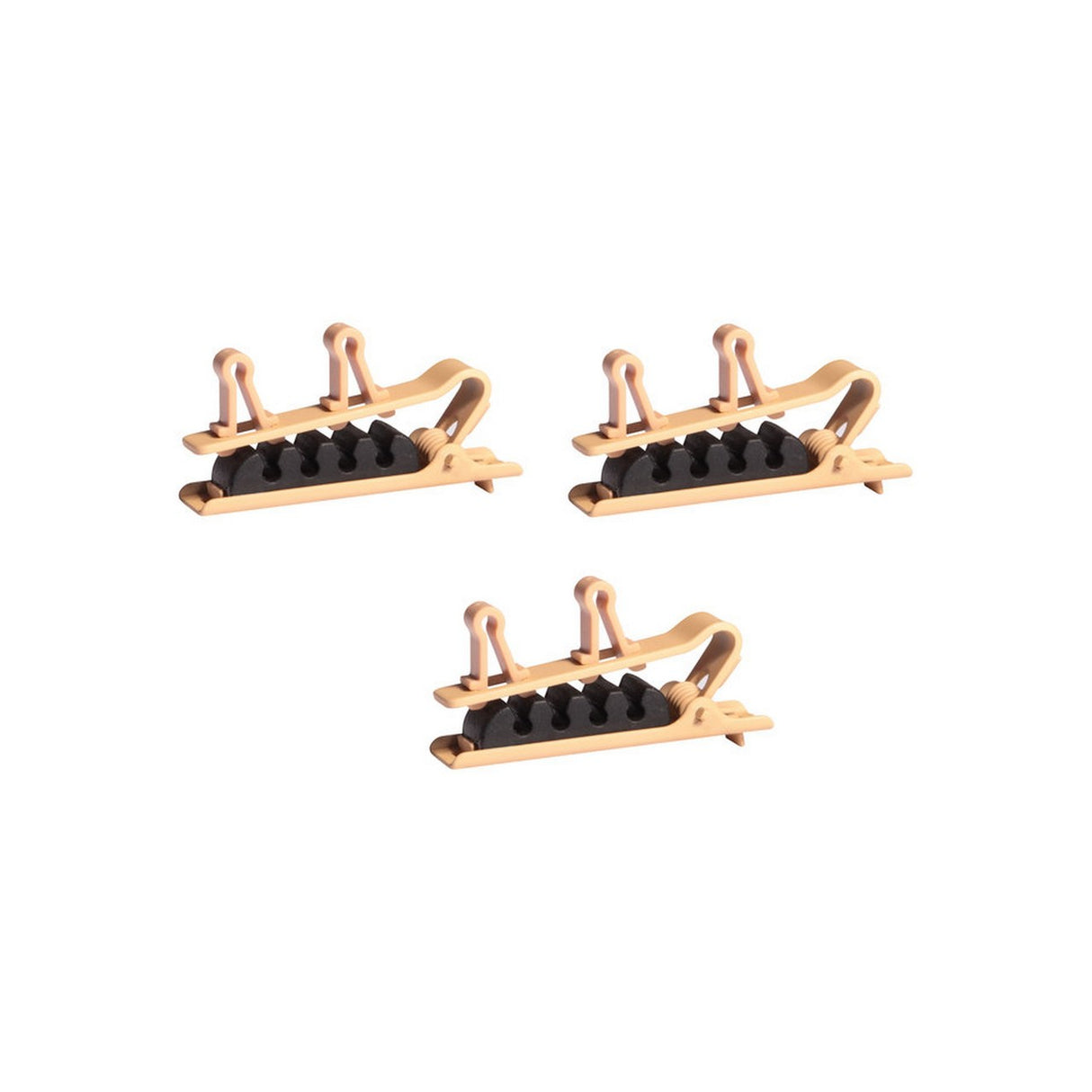 Shure RPM40TC/T Dual Tie Clip, 3 Pack, Tan