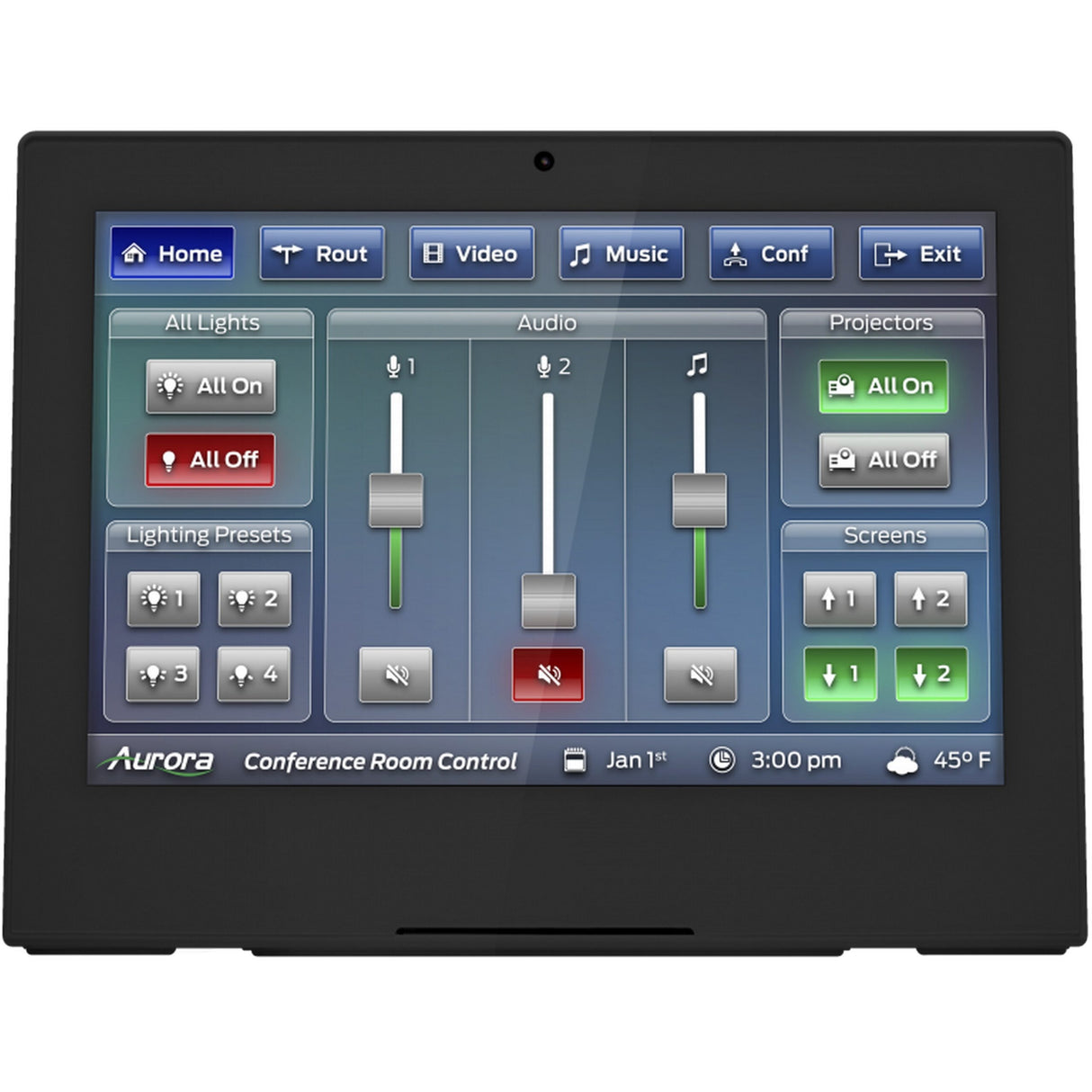 Aurora RXT-10D ReAX 10 Inch Touch Panel/Control System, Black