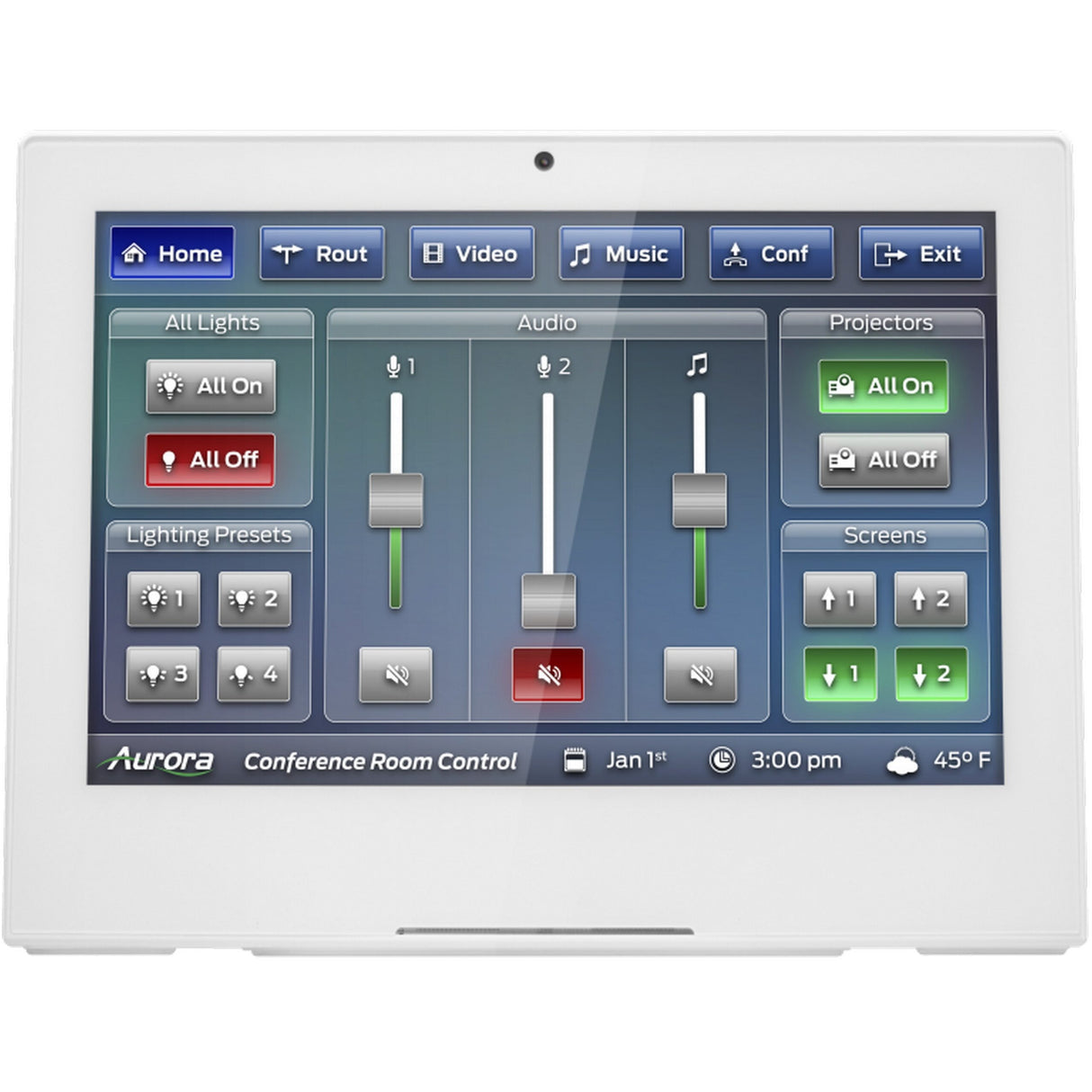 Aurora RXT-10D ReAX 10 Inch Touch Panel/Control System, White