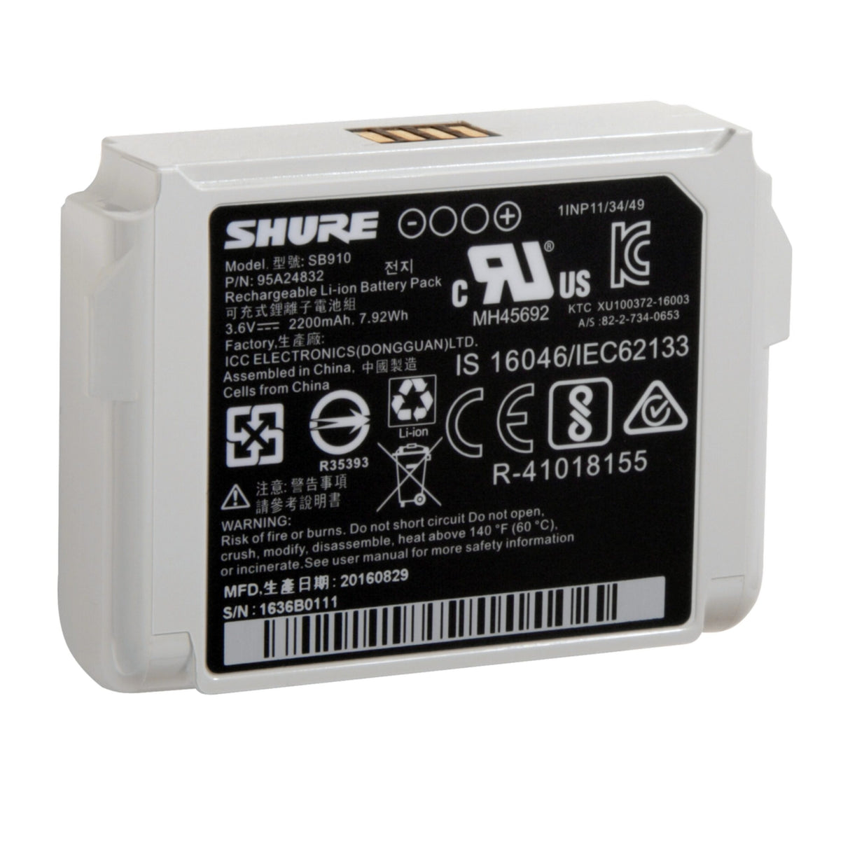 Shure SB910 Lithium-Ion Rechargeable Battery