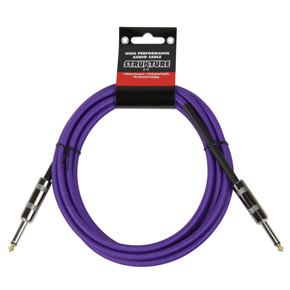 Strukture SC10PP 10-Foot Instrument Cable, 6mm Woven, Purple