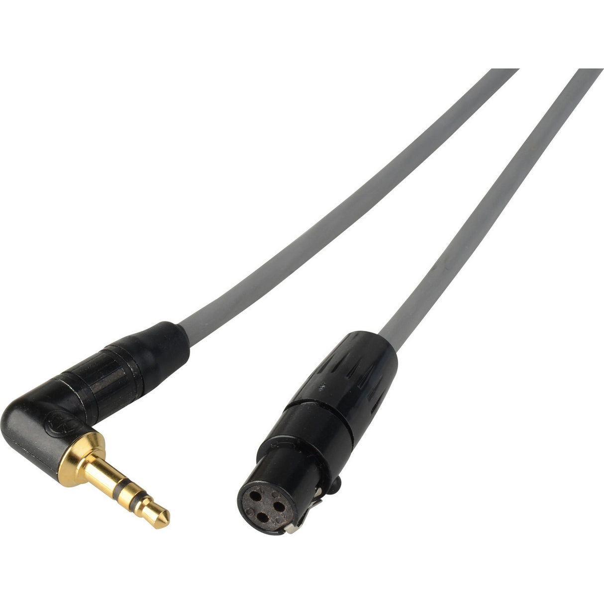 Laird SD-AUD5-01 Sound Devices Right Angle 3.5mm Plug to 3-Pin Mini-XLR TA3F Link Cable, 1 Foot