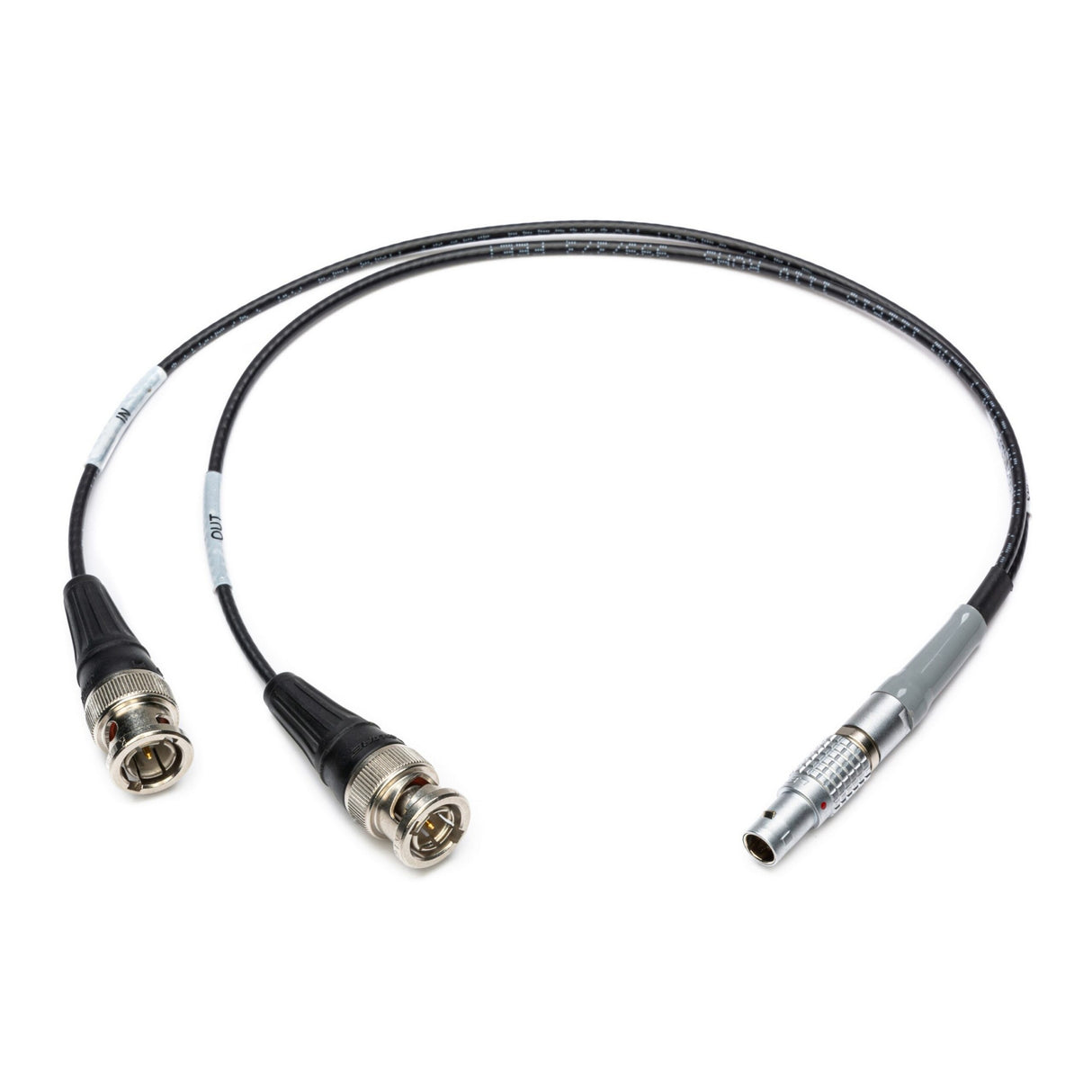 Laird Digital Cinema SD-TCD2-01 Sound Devices Time Code Jamming Cable Lemo 5-Pin Male to BNC In and BNC Out, 1 Foot