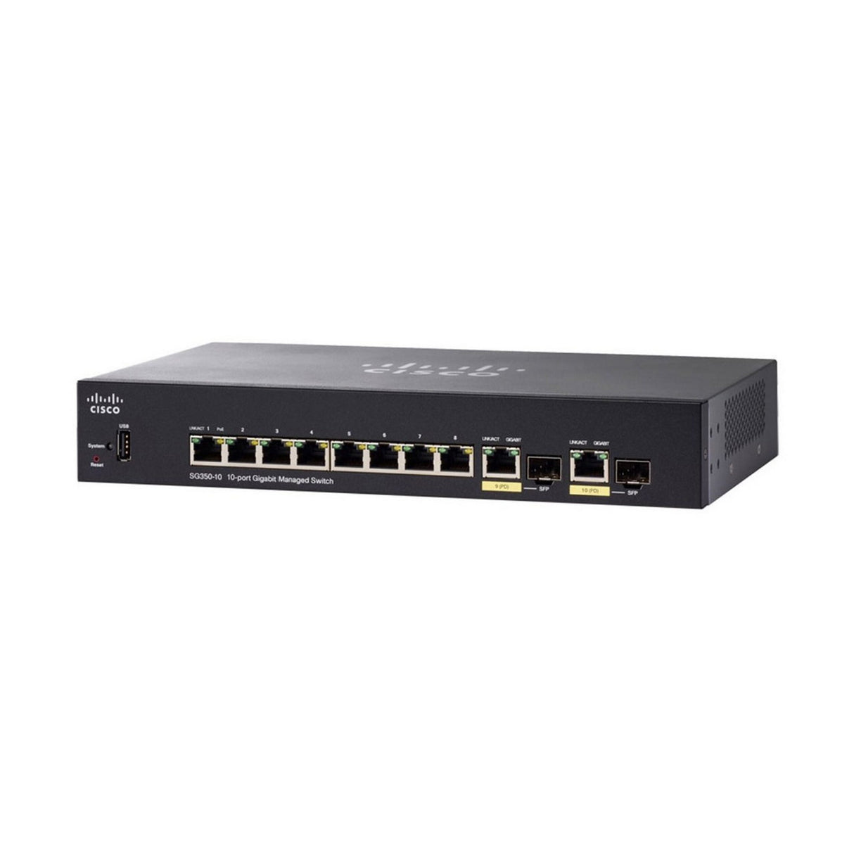 Cisco SG350-10-K9-NA 10-Port Gigabit Managed Switch