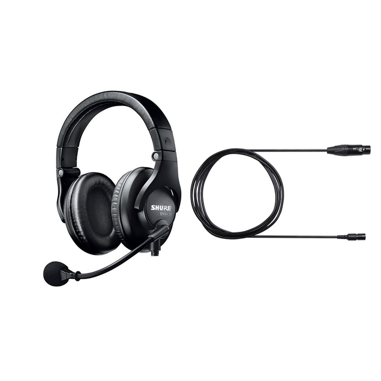 Shure BRH440M Closed-Back Broadcast Headset with BCASCA-NXLR4-FEM 6-Foot Straight 4-Pin XLR Female Cable