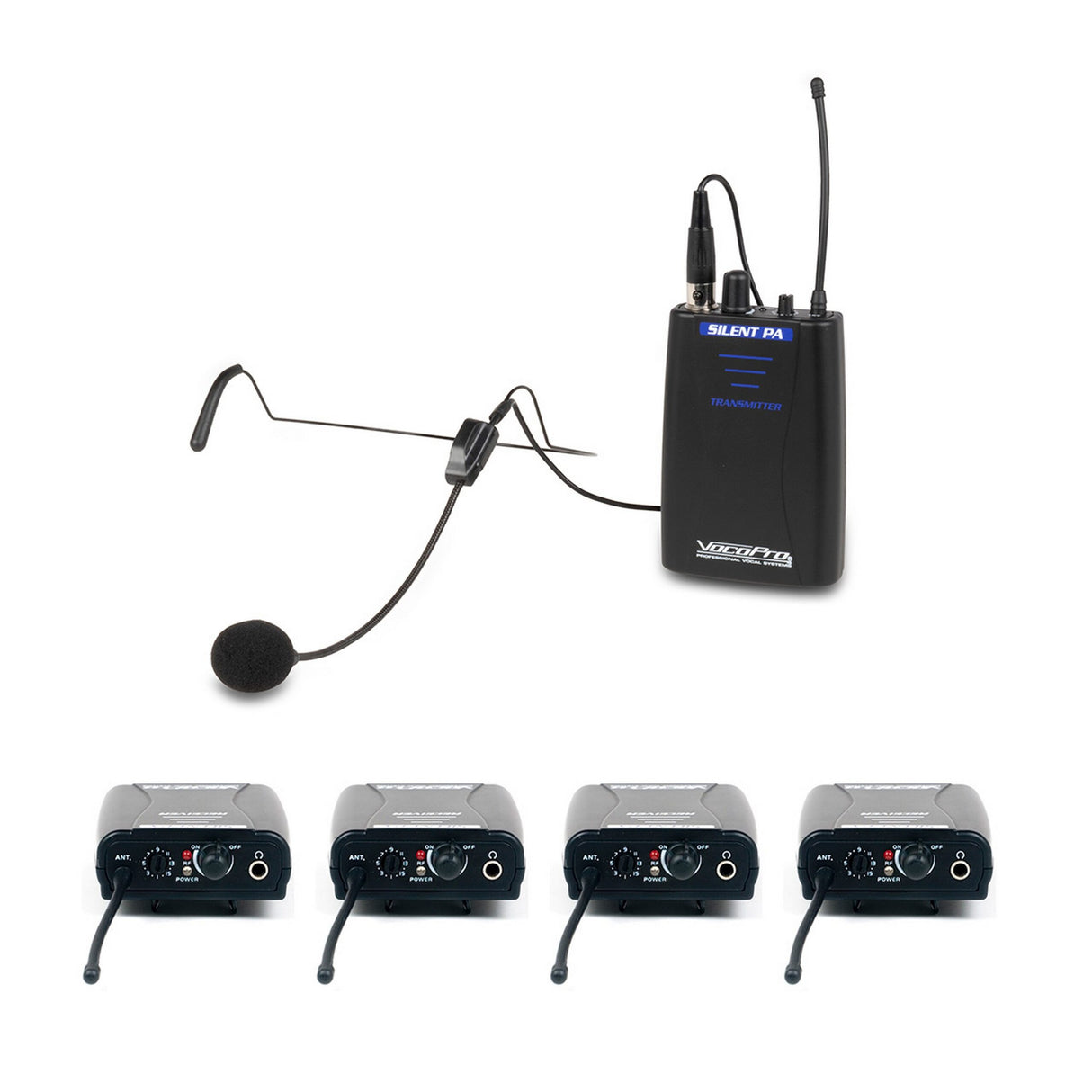 VocoPro SilentPA-IFB-4 1-Way Communication System for TV and Film Production