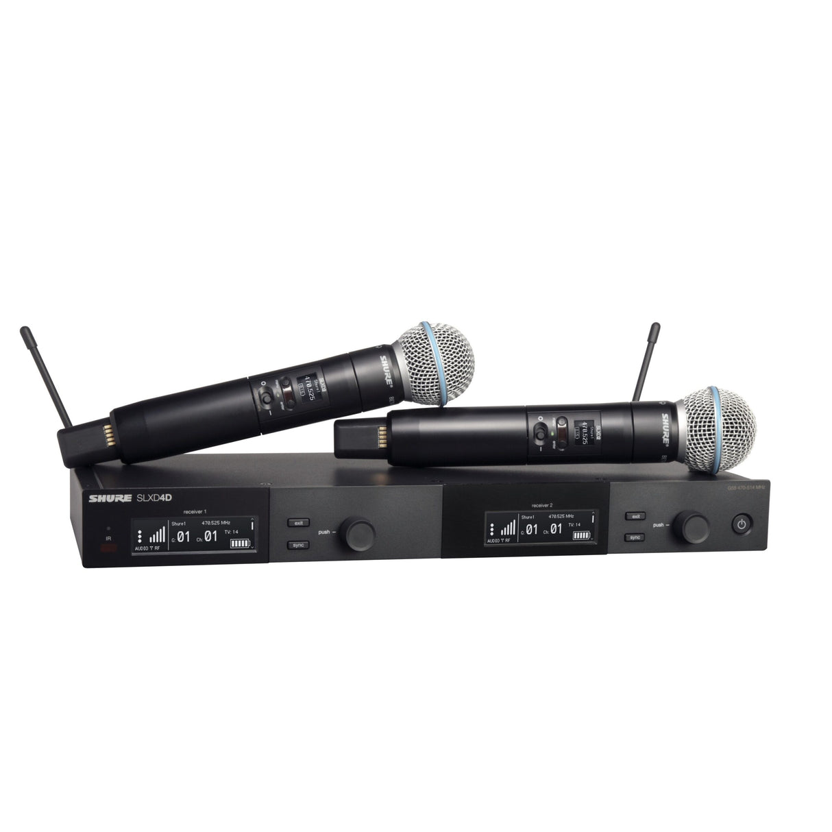 Shure SLXD24D/B58-G58 Wireless Dual Handheld Microphone System with Beta 58