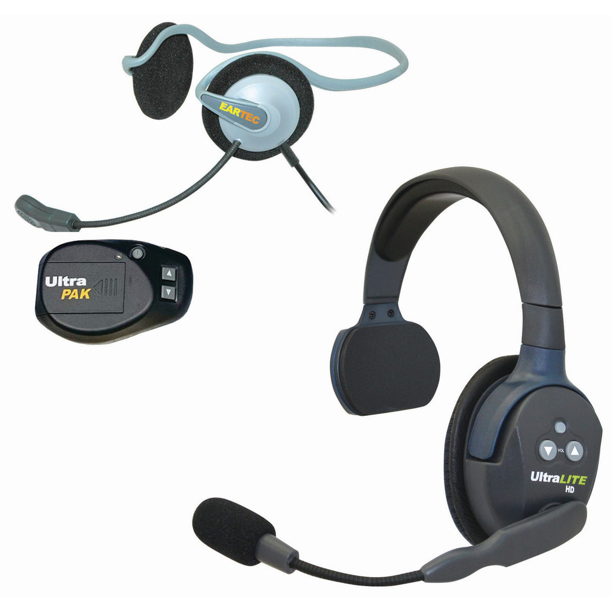 Eartec SMMON3 1 Single MAIN UltraLITE and 2 Monarch/UltraPAK Headsets