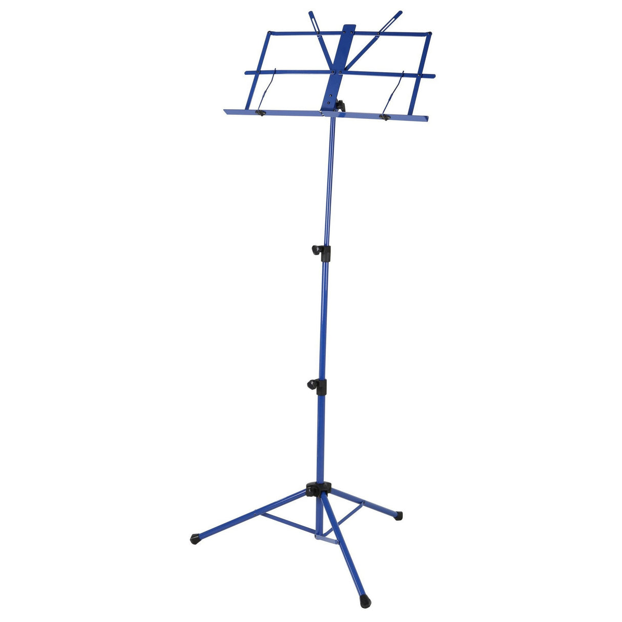 Strukture SMS1XBL Deluxe 3-Part Folding Music Stand with Bag, Blue