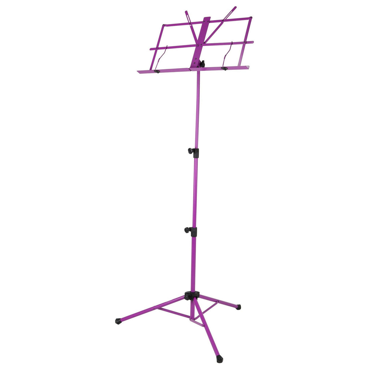 Strukture SMS1XPP Deluxe 3-Part Folding Music Stand with Bag, Purple