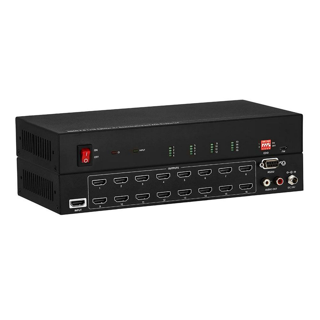 KanexPro SP-1X16SL18G 1 x 16 HDMI 2.0 Splitter with Downscaling