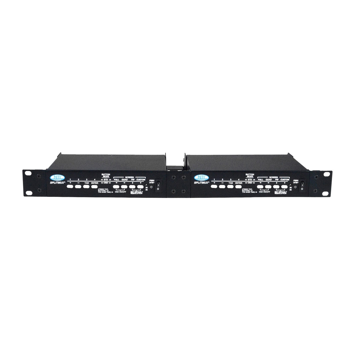 NTI SPLITMUX-4K-4RT-2R 4K HDMI Quad Screen Multiviewer, 1RU Dual Side-By-Side