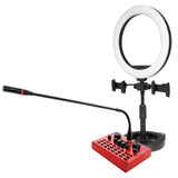 VocoPro STREAMER-DESKTOP VLOG USB Audio Interface with Gooseneck Microphone and Ring Light