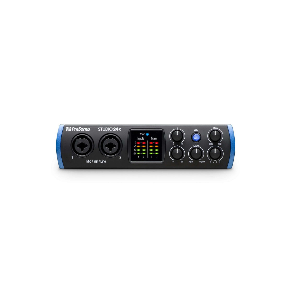 PreSonus Studio 24c 2 x 2 USB-C MIDI/Audio Interface