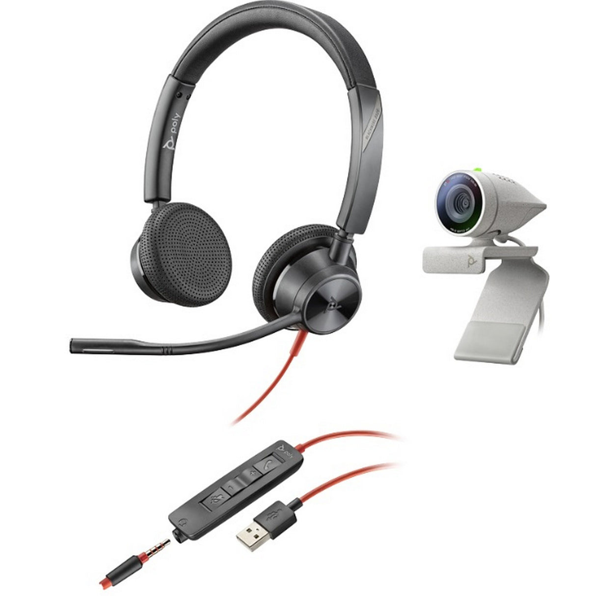 Poly Studio P5 1080p Conferencing Webcam Kit with Blackwire 3325