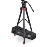 Sachtler System Video 18 FT MS | 100mm Carbon Fiber Tripod with Flowtech and Mid Level Spreader