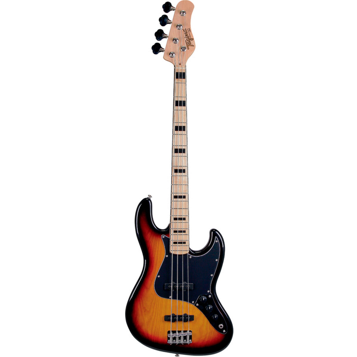 Tagima TJB Series 4 String J Style Bass Guitar, Sunburst