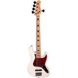 Tagima TJB 5 String J Style Bass Guitar Olympic White - guitar