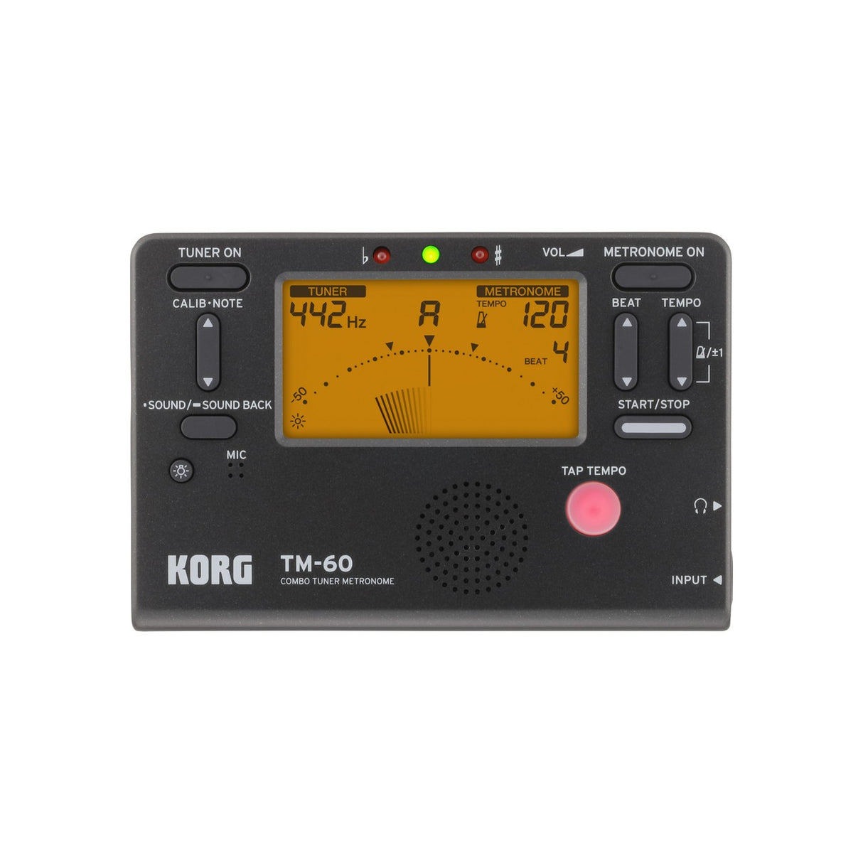 Korg TM-60 | Combo Metronome Tuner Black
