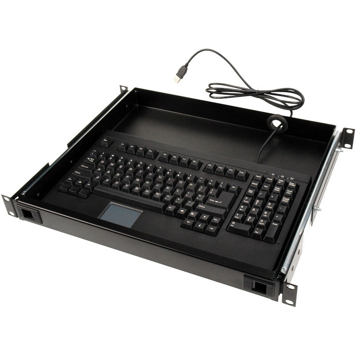 Connectronics TN-KBD  14 Inch Deep 1RU Rack Drawer with USB Touchpad Keyboard