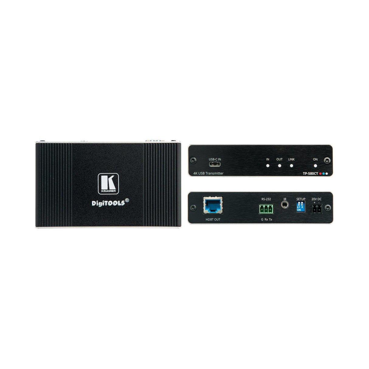 Kramer TP-580CT 4K60 4:2:0 USB-C Transmitter with RS-232 and IR Over Long-Reach HDBaseT