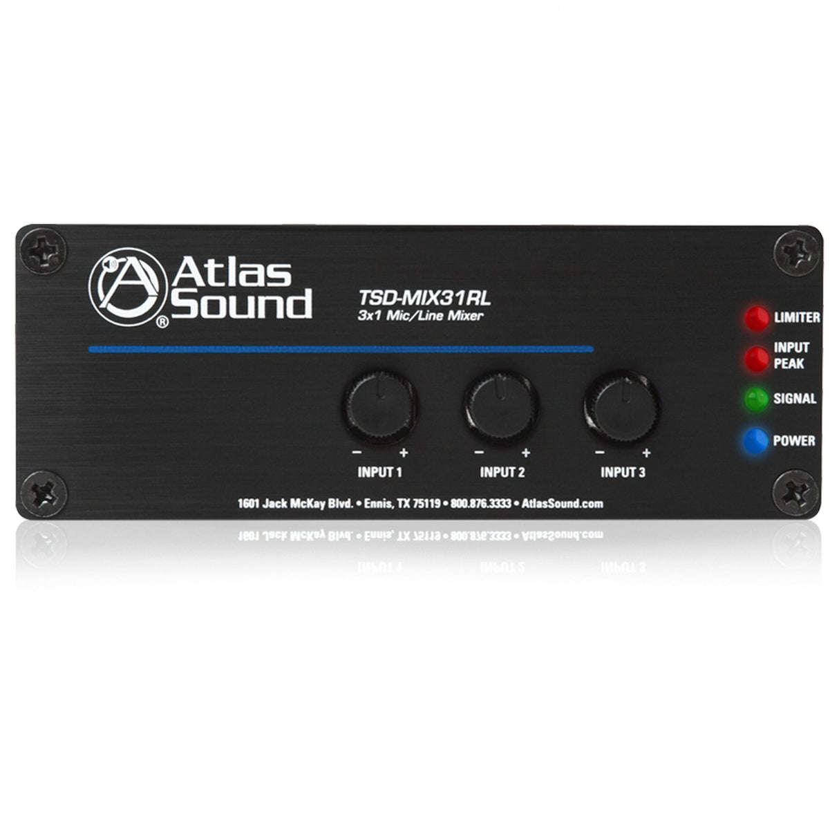 Atlas Sound TSD-MIX31RL 3 x 1 Mic/Line Mixer
