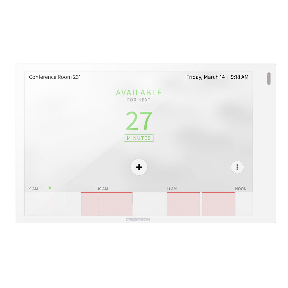 Crestron TSS-770-W-S 7-Inch Room Scheduling Touch Screen Display, White Smooth
