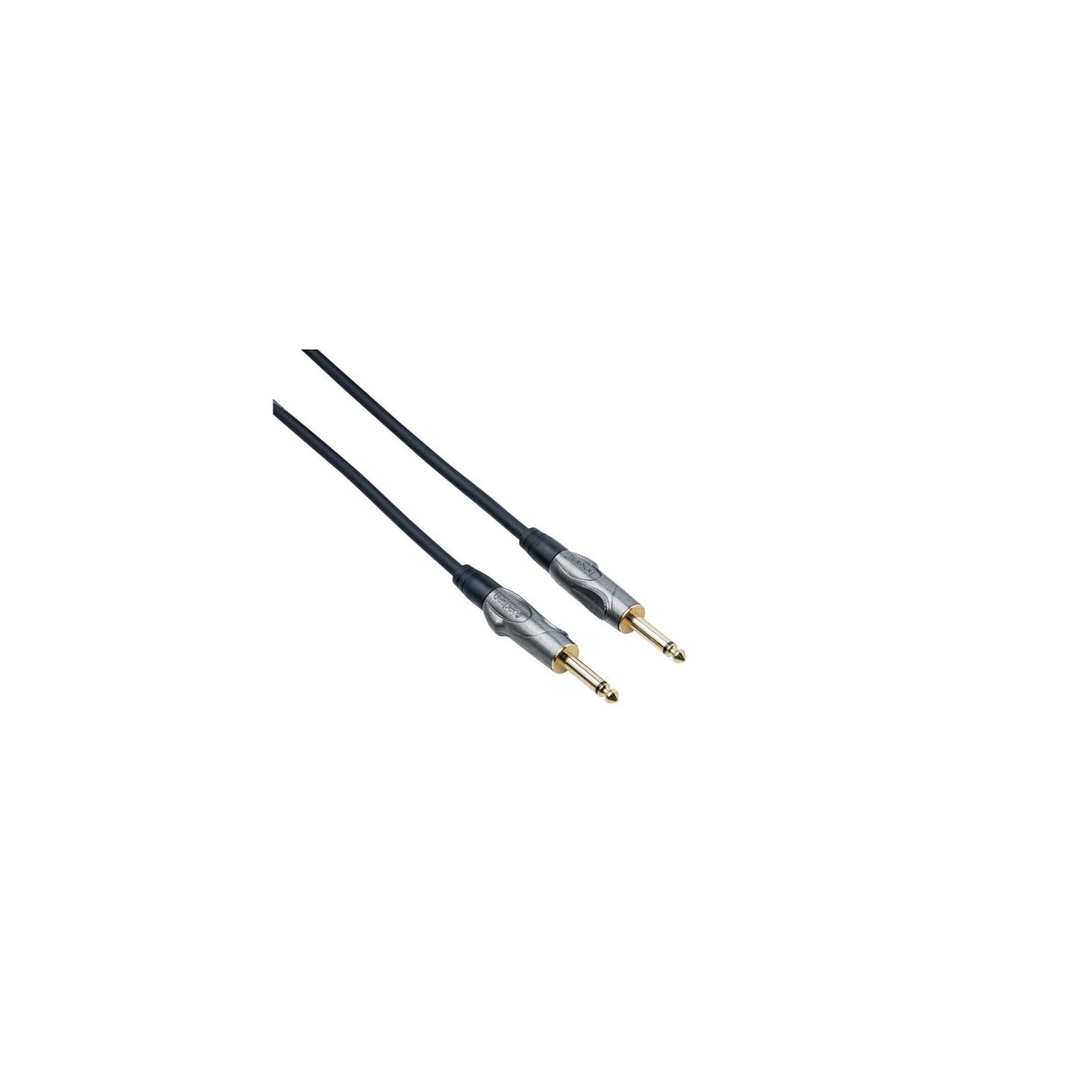 Bespeco TT100 Titanium Series Straight Angle 1/4 Inch to 1/4 Inch Guitar Cable, 3 Foot