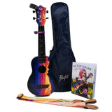 Flight Ukuleles TUS-EE Sunset Elise Ecklund Signature Travel Soprano Ukulele Bundle