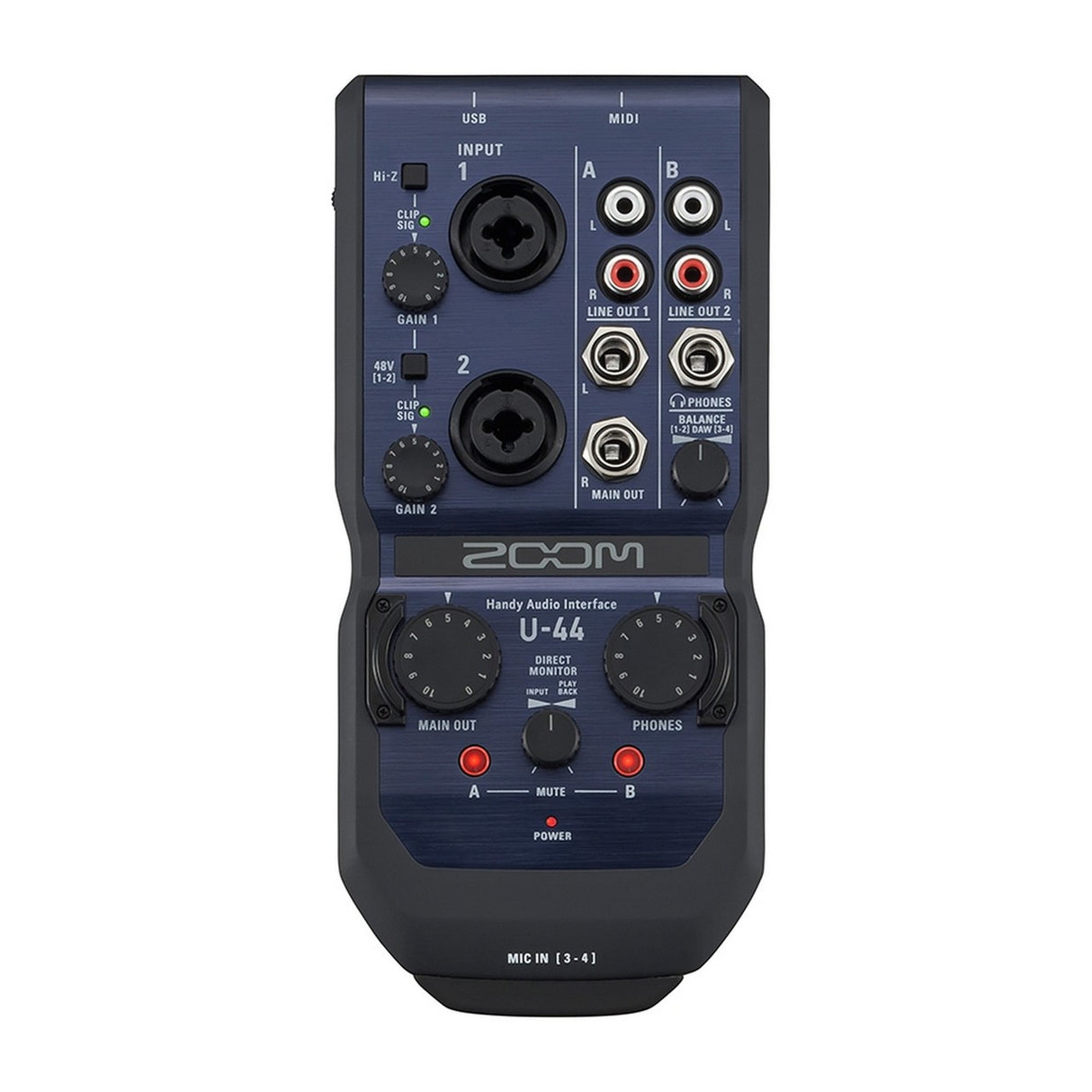 Zoom U-44 | Compact 4 In 4 Out Handy Audio Interface