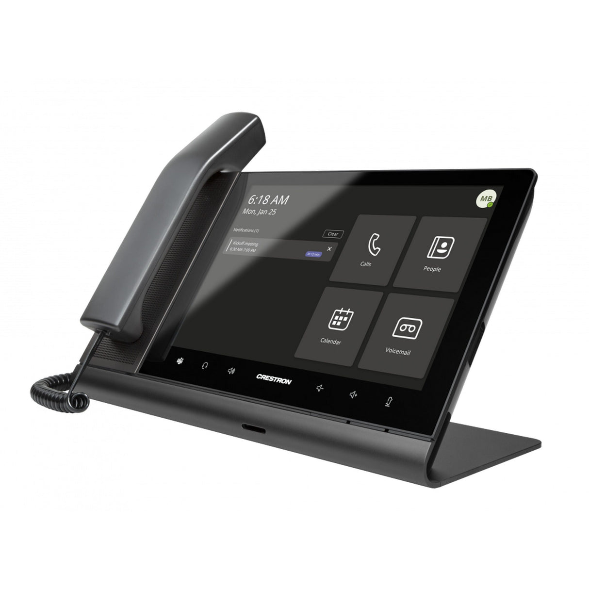 Crestron UC-P10-T-HS Flex 10-Inch Audio Desk Phone with Handset for Microsoft Teams