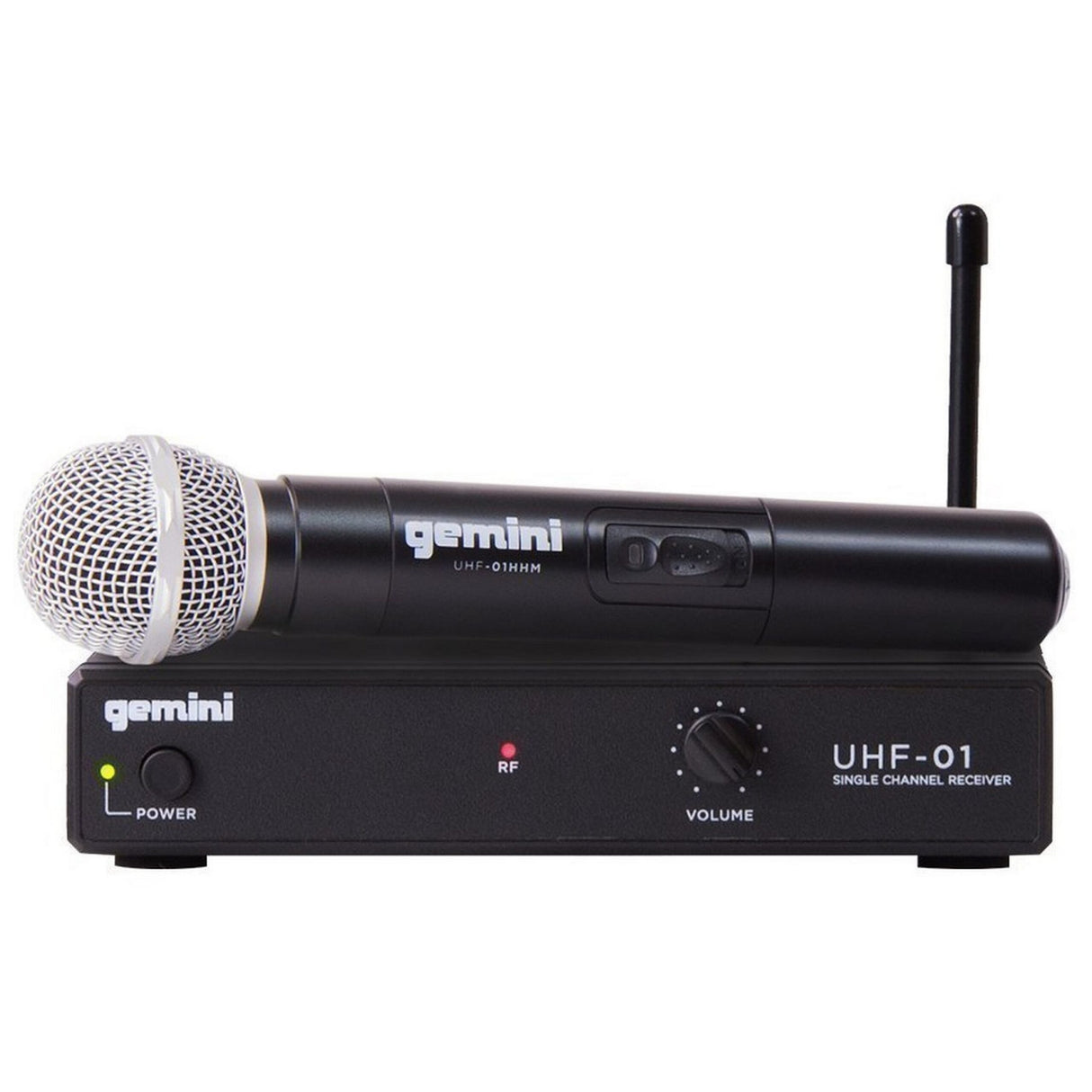 Gemini UHF-01M Handheld Wireless Microphone System, F4 Band