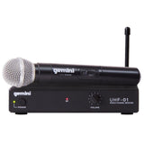 Gemini UHF-01M Handheld Wireless Microphone System, F1 Band