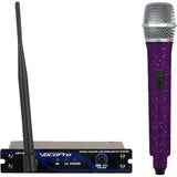 VocoPro UHF-18-DIAMOND-9F Single Channel UHF Wireless Microphone System, Amethyst, Frequency 9F