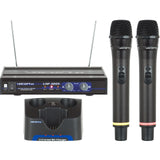 VocoPro UHF-3205 UHF Dual Channel Rechargeable Wireless Microphone System, Frequency 10