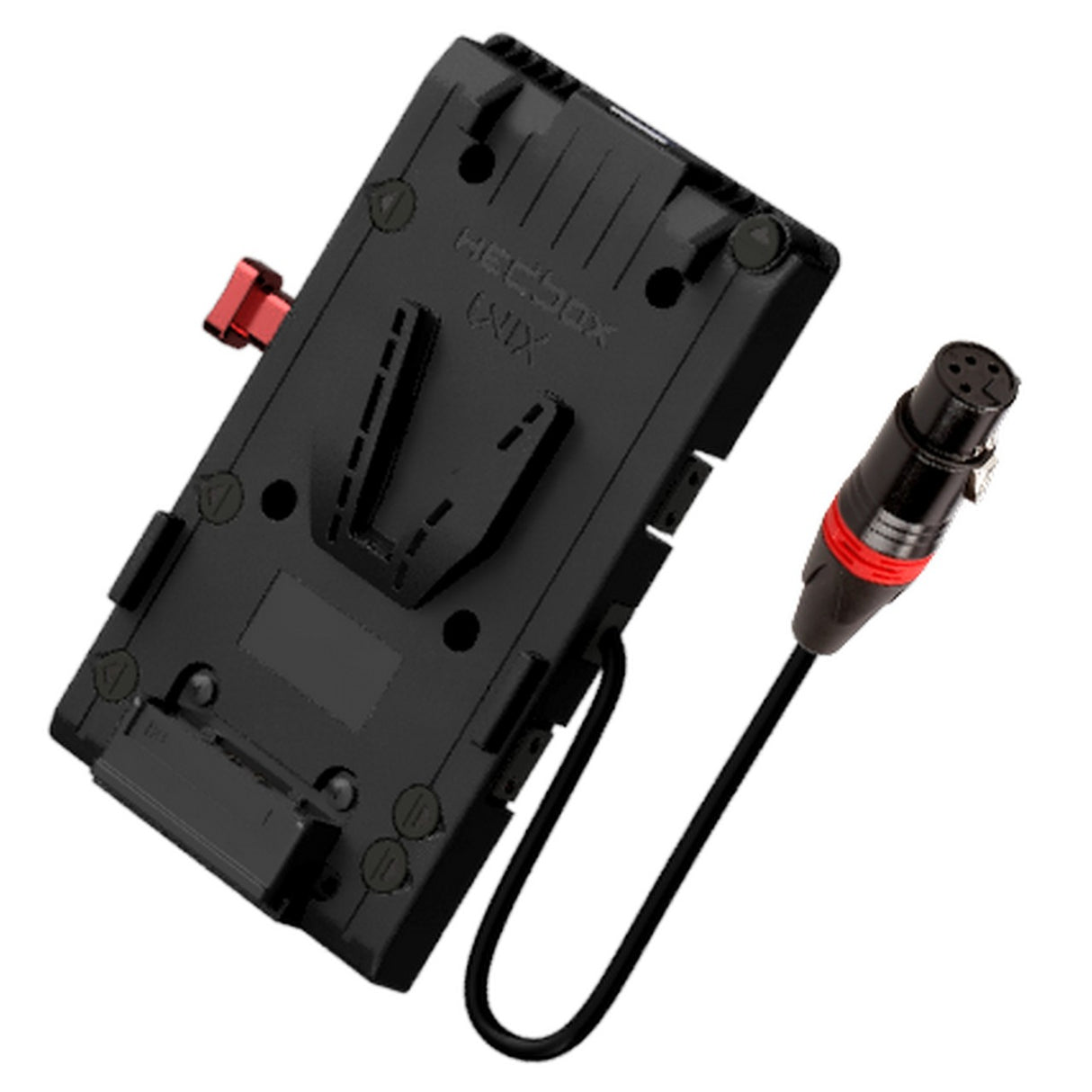 HEDBOX UNIX-4X | V-Lock Mount Adapter Battery Power Plate with 4-Pin XLR Female Connector