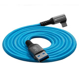 Kondor Blue 10-Foot USB-A to Right Angle USB-C Cable