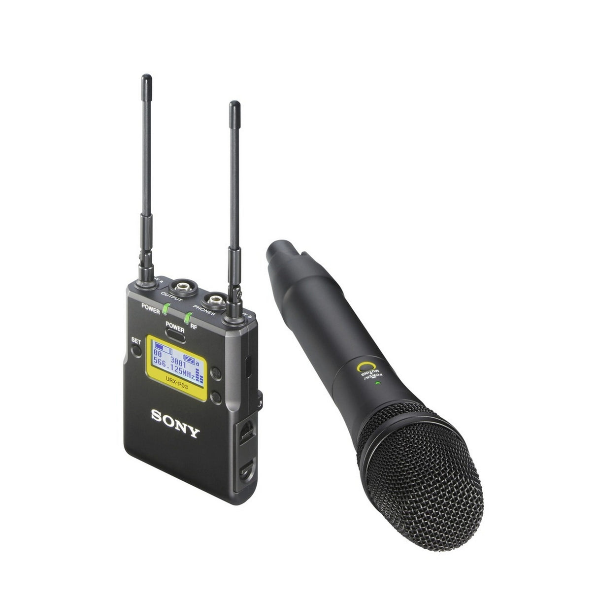 Sony UWP-D12/25 UWP-D Cardioid Handheld Wireless Microphone Package, UC25, 536 to 608 MHz