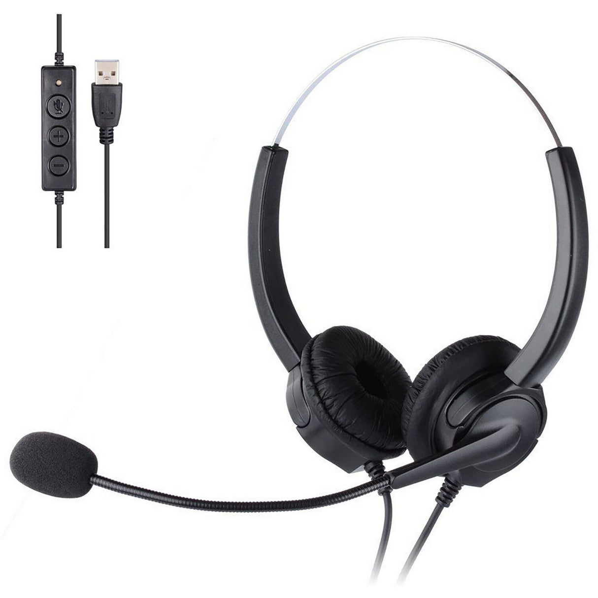 VDO360 VDOUHS USB and 3.5mm Headset with Noise Cancelling Microphone
