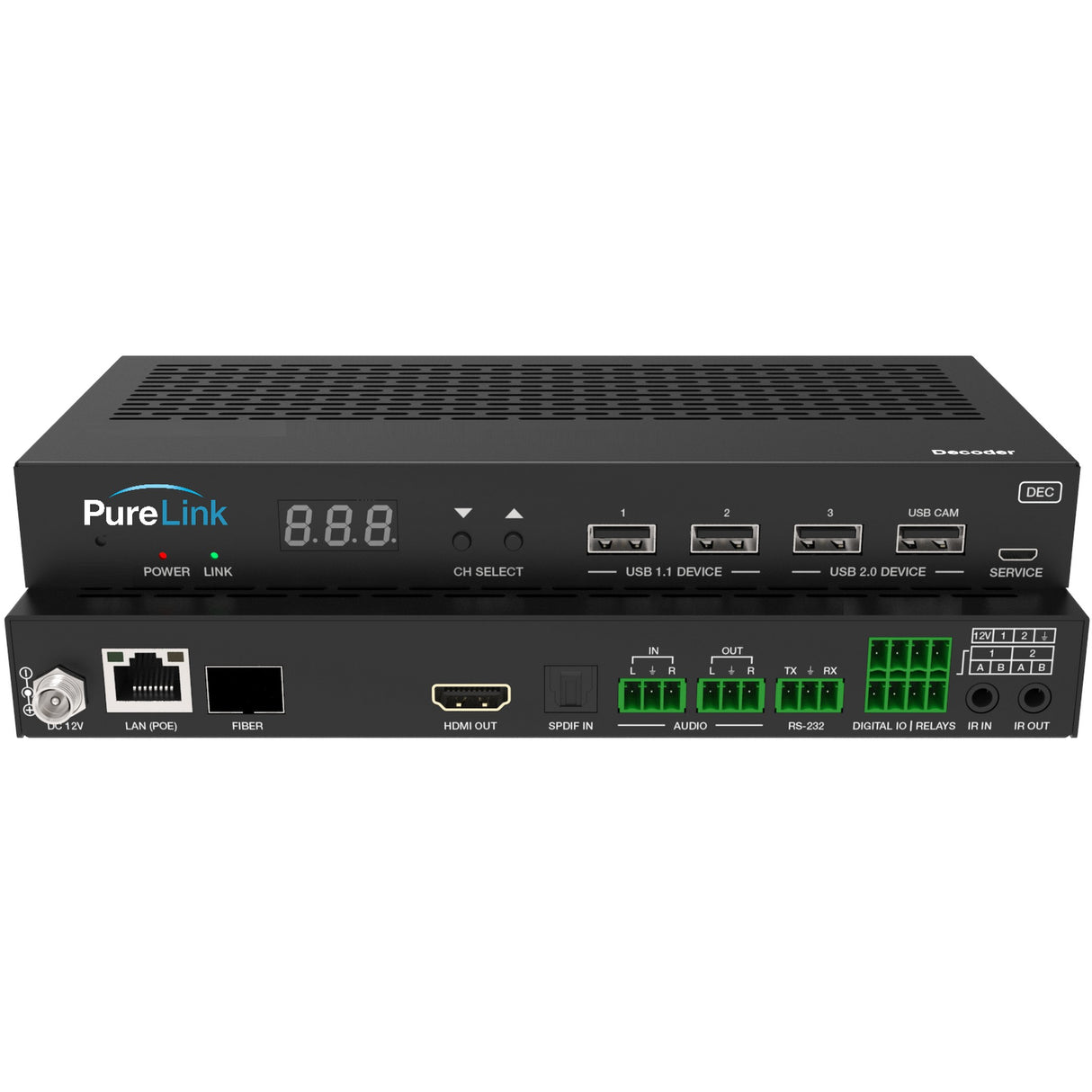 PureLink VIP-400-D 4K60 HDMI and USB/KM CAT and Fiber AV over IP Decoder
