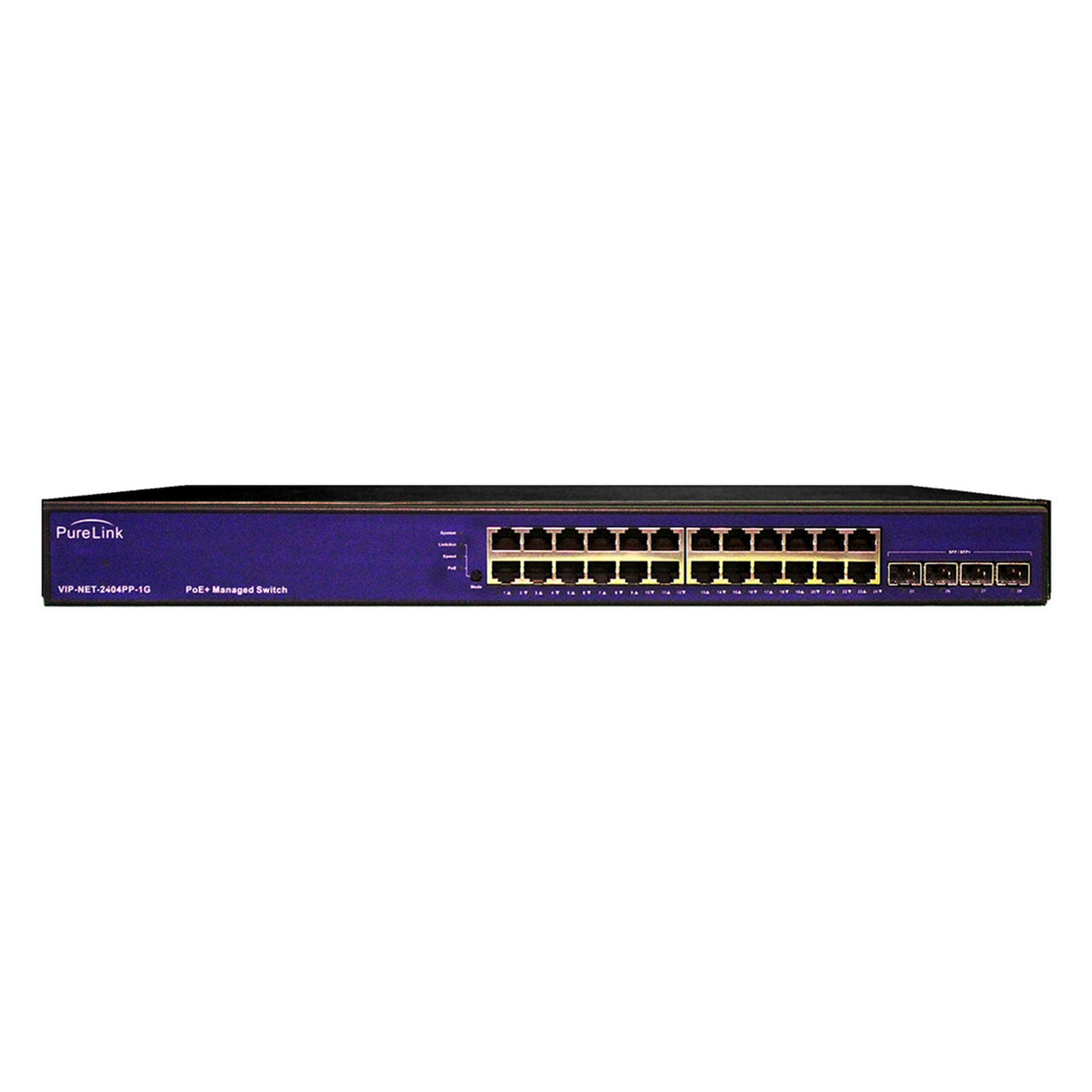PureLink VIP-NET-2404PP-1G 24 Port 1000Base-T, 4 Port 1000Base-X SFP 1G Media Hub