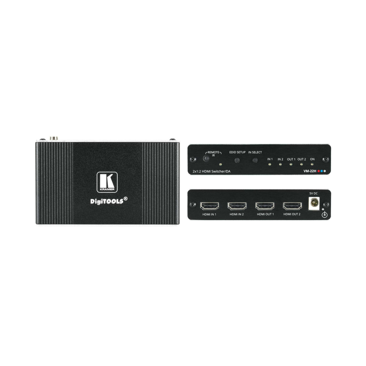 Kramer VM-22H 2x1:2 Compact HDMI Switchable DA