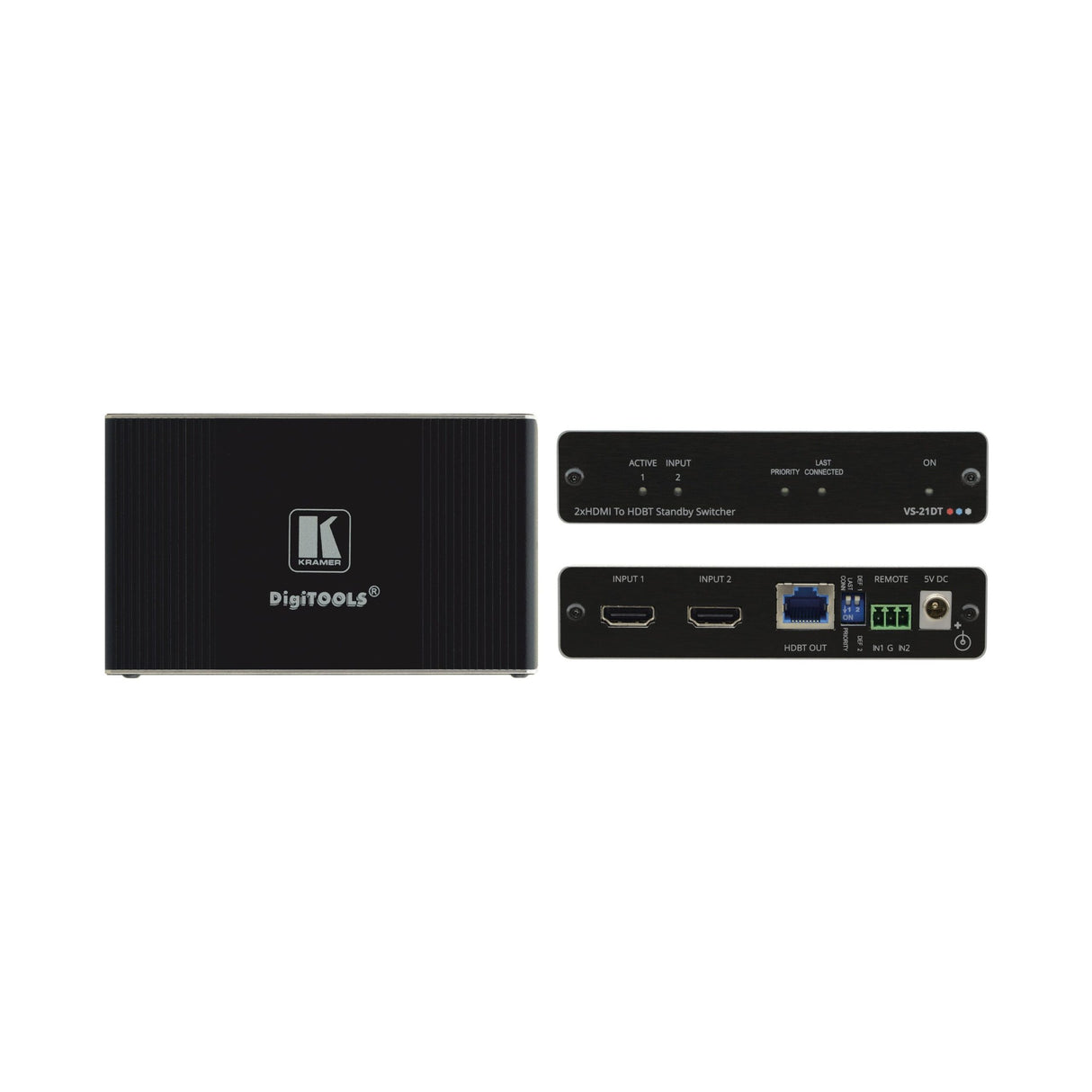 Kramer VS-21DT 2 x 1 4K60 4:2:0 HDCP 2.2 HDMI Auto Switcher over HDBaseT