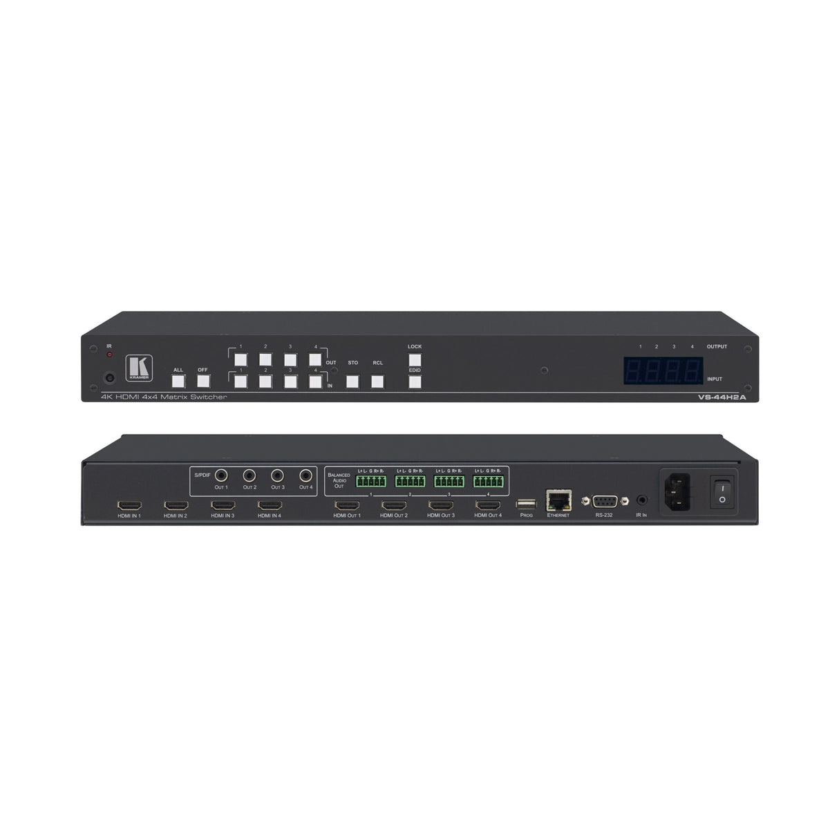 Kramer VS-44H2A 4 x 4 4K HDR HDMI HDCP 2.2 Matrix Switcher