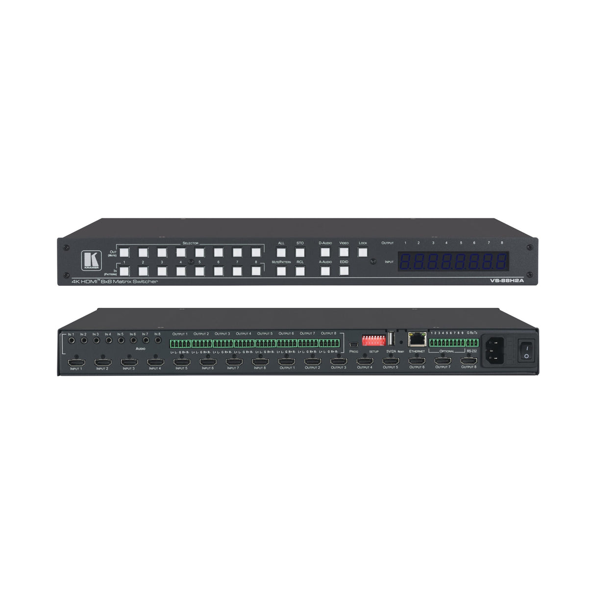 Kramer VS-88H2A 8 x 8 4K HDR HDCP 2.2 Matrix Switcher