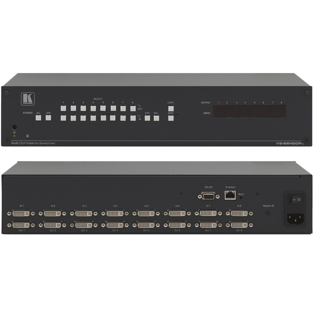 Kramer VS-88HDCPxl 8x8 DVI HDCP Matrix Switcher