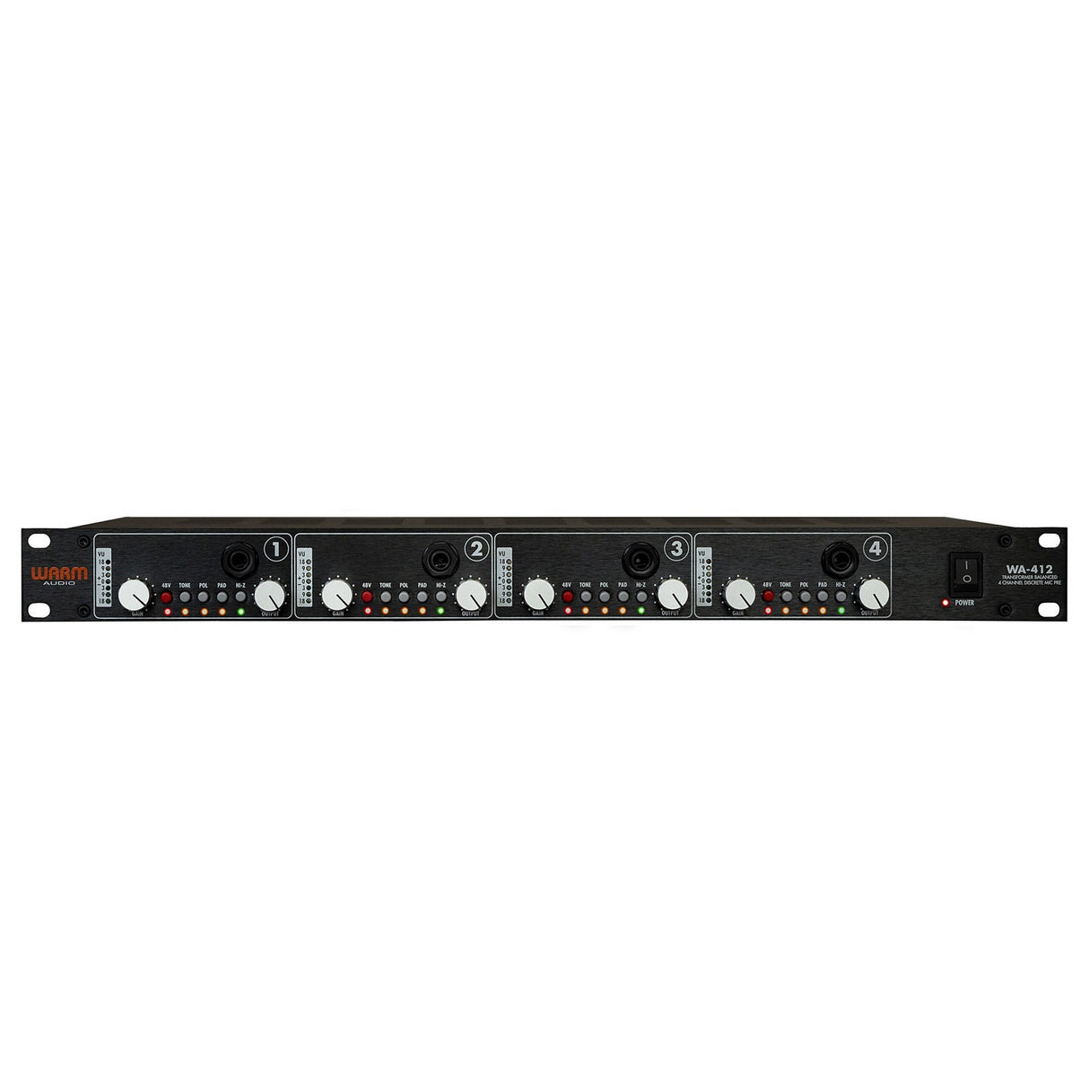 Warm Audio WA-412 4 Channel Microphone Preamp with Instrument DI