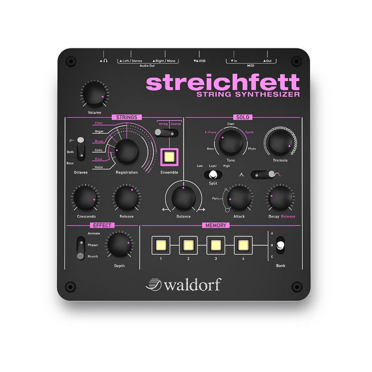 Waldorf Streichfett | 128 Voice Fully Polyphonic String Synthesizer