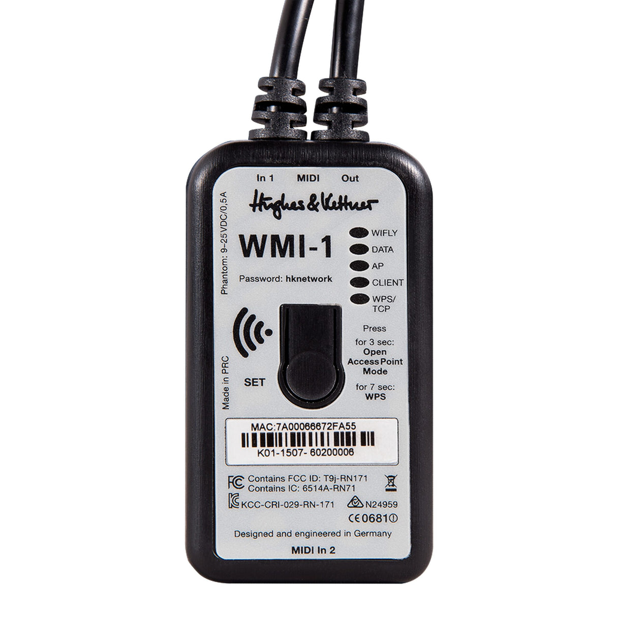 Hughes & Kettner WMI-1 Wireless MIDI Interface for GrandMeister App